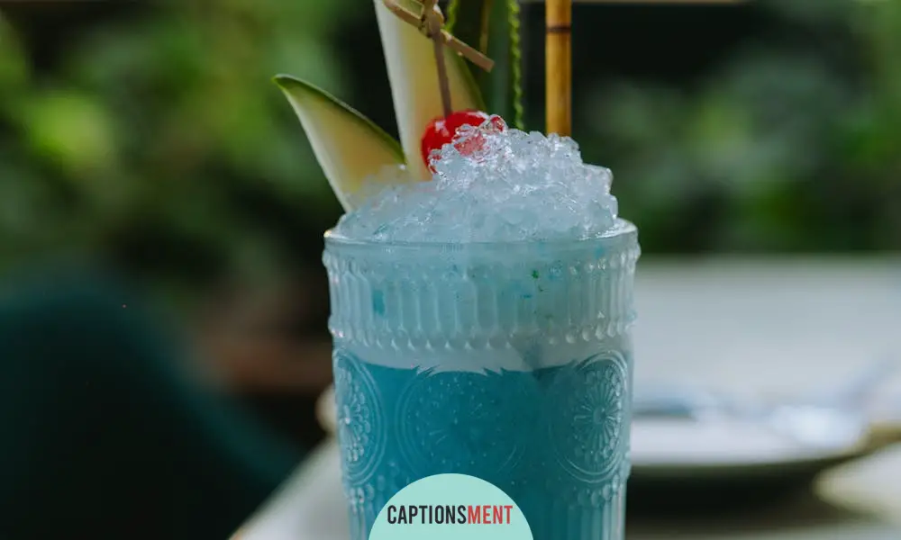 Blue Drink Captions For Instagram